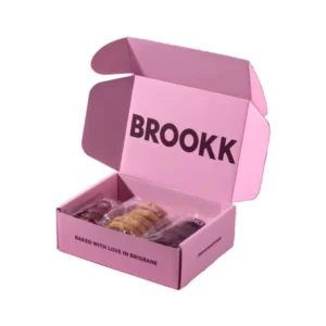Thick Corrugated Cardboard Cookie Box and Custom Dessert Packaging