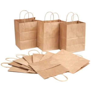 Thick Kraft Paper Shopping and Takeaway Bag with Handle for Clothing