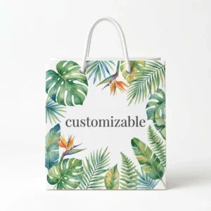 Thick Reinforced White Cardboard Bag for Garment Sets and Custom Clothing Store Gift Packaging