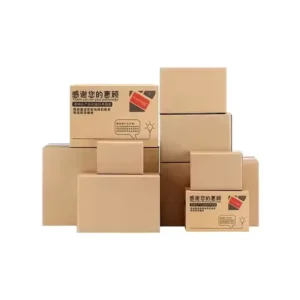 Thickened Corrugated Paper Express Box, Colored Square Pressure-Resistant Packing Box for E-commerce Logistics