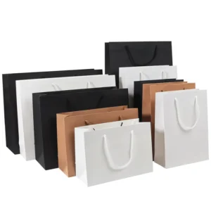 Thickened Custom Shopping Paper Bag with Logo Luxury Shopping Gift Paper Bag Recyclable