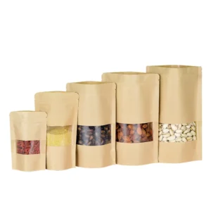 Thickened Kraft Paper Stand-Up Bag with Window