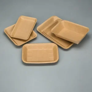 Thickened Rectangular Kraft Paper Food Tray for BBQ Serving