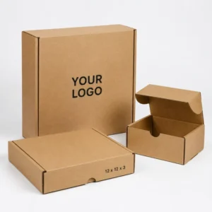 Tiny Matte Finish 12x12x3 Cardboard Corrugated Shipping Boxes for Cookie Sale