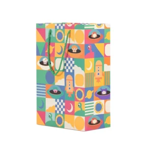 Top Quality Food Paper Bag Food Shopping Bag Orange Gift Bag