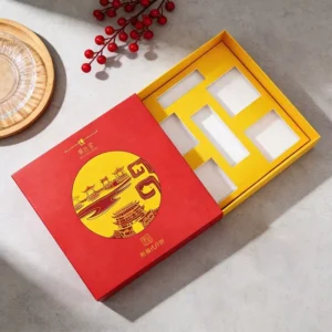 Traditional Chinese-Style Mooncake Heaven-and-Earth-Cover Rigid Food-Grade Paper Pastry Gift Box