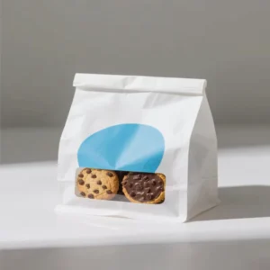Transparent Kraft Paper Window Stand Pouch Food Packaging Bag for Cookies Sandwiches Gifts