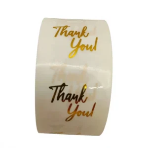 Transparent PET Waterproof Thank-You Package Seal Stickers