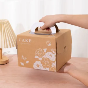 Transparent Recyclable Food-Safe Square Cake Box, Matte Lamination, for Bread, Rolls and Macarons