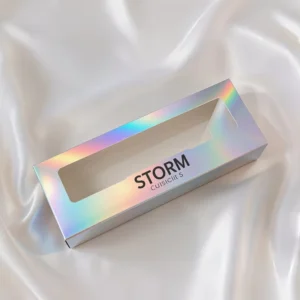 Transparent Window White Cardboard Paper Packaging Box for Beauty and Cosmetics Retail Display