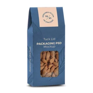 Tuck Lid Window Box Made of Coated Art Paper for Cookies and Bread With Matt Lamination and Embossing