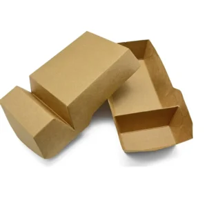 Two-Compartment Kraft Paper Tray
