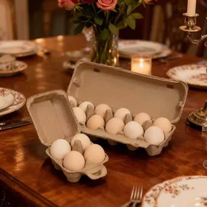 US-Standard 12-Cell Egg Cartons One Dozen Paper Egg Tray Biodegradable 6/12/18/20-Pack Customizable Shockproof Box
