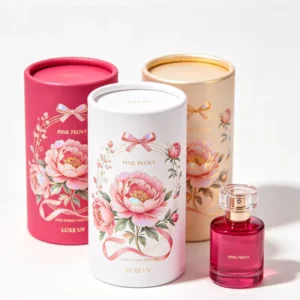 UV-Coated Biodegradable Custom Design Paper Canister Tube for Aroma and Essential Oil Retail Display