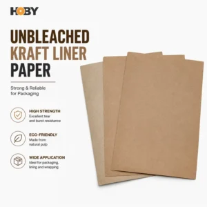 Unbleached Brown Kraft Liner Paper Roll for Packaging and Corrugated Boxes