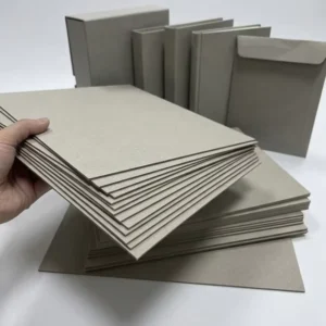 Uncoated Grey Chipboard Sheets 1mm, 2mm, and 3mm for Bookboard and Model Making, Recyclable, Anti-Curl