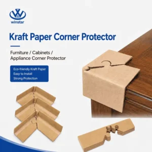 V Shape Pallet Brown Hard Corrugated Kraft Paper Recyclable Waterproof Angle Corner Edge Protector