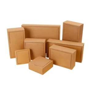 Vintage Cowhide UV-Coated Rectangular Folding Airplane-Style Corrugated Tea Gift Box