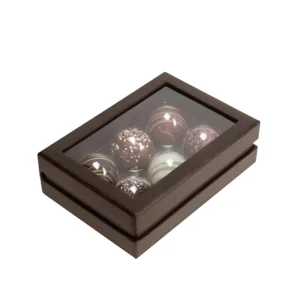 Vintage Frame Eco Friendly Paper Magnetic Book Box Round See-through Window Embossed Candy Storage Chocolate Box