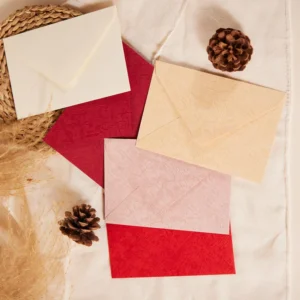 Vintage Tree Texture Paper Envelopes with Wax Seal Stickers for Wedding, Business, and Gift Invitations and Greeting Cards
