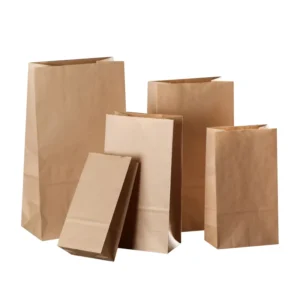 Washable Colored Kraft Paper Baguette Coffee Food Bag, Handleless