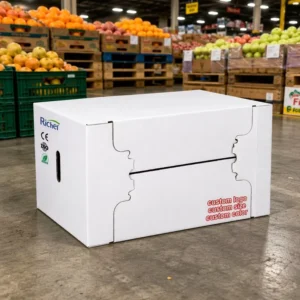 Wax-Coated Heavy-Duty Corrugated Poultry Shipping Container, UV Slotted Waterproof Cold Chain, for Frozen Chicken, Duck, and Turkey