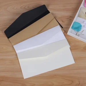 Western Style No. 5 Retro Plain Invitation Envelope Kraft Paper Black Card Beige Blank Gift Envelope