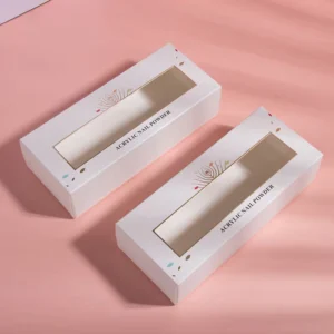 White Card Paper Box with Window for Nail Tools