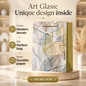 White Card Paper Gift Shopping Bag, 210g, Custom Printed for Holiday, Wedding, and Party Packaging
