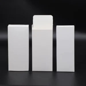 White Cardboard Folding Shipping Box, Flat Packed, Custom Design