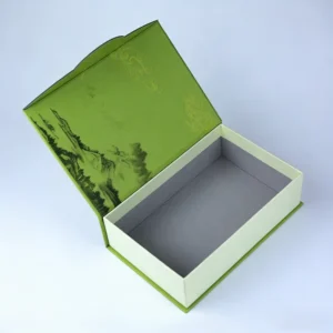 White Cardboard Paper Tea Gift Box with UV Printing and Folding Design