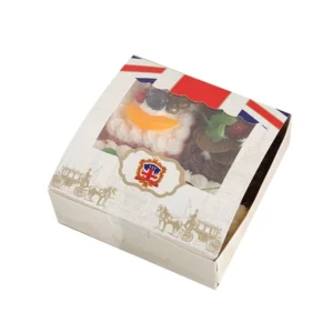 White Cardstock Bread Box with Transparent Window, Food-Grade, Recyclable, Glossy or Matte Lamination