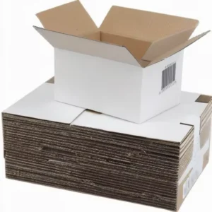 White Corrugated Cardboard Shipping Carton, 40 x 30 x 20 Inches