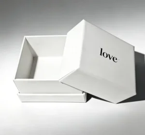 White Custom Rigid Paper Box with Lid for Holiday Gifts and Boutique Packaging