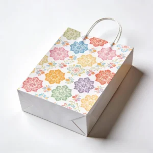 White Eco-Friendly Kraft Paper Gift Packaging Bags, Factory Direct, Custom Size