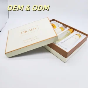 White Eco-Friendly Makeup Set Storage Empty Rigid Paperboard Custom Logo Magnetic Closure Cosmetic Skincare Box