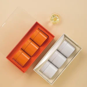 White Empty Box with Airtight Cans Eco-Friendly Cardboard Gift Tea Packaging Boxes