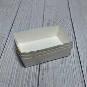 White Kraft Paper Food Tray