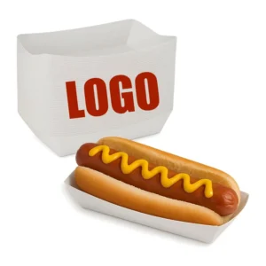 White Kraft Paper Hot Dog Bun and Sandwich Food Container Box