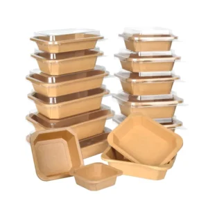 White Kraft Paper Octagonal, Square, or Rectangular Salad Takeout Box