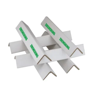 White L-Shape Paper Edge Board Corner Guards, Model 210, for Logistics Shipping Protection