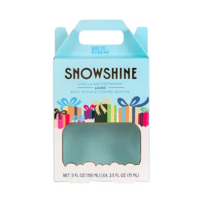 White Paper Box with Foil Stamping and Viewing Window for Holiday Decorations Retail Packaging