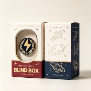 White Paperboard Double Tuck Top Box for Enamel Pins, Dolls, Blind Box Toys, and Gifts