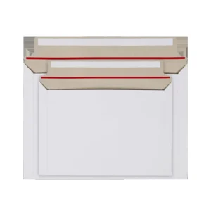 White Paperboard Stay Flat Self Adhesive Mailer Envelope for Express E Commerce Packaging Recyclable & Eco-Friendly
