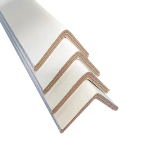White Recyclable Kraft Paper L-Shape Edge Protector, Shock-Resistant, Degradable