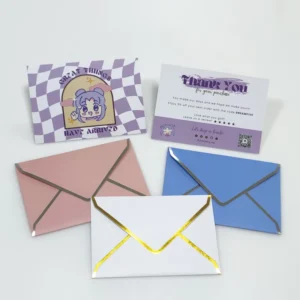 White Recycled Mini Folding Square Paper Envelope