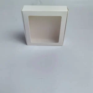 White Rigid Cardboard Paper Box with Offset Printing and Handle, Recyclable Food Storage Packaging