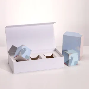 Witte Rigid Kraft Papieren Kartonnen Vierkante Geschenkdoos met Handvat voor Thee en Koffie