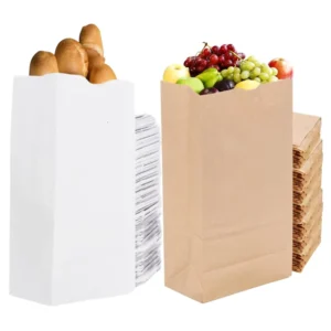 White SOS Paper Takeout Bags, Disposable, Custom Logo