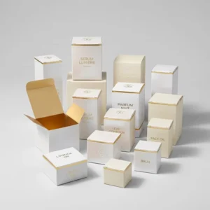 White Small Square Blank Cardboard Cosmetic Gift Box